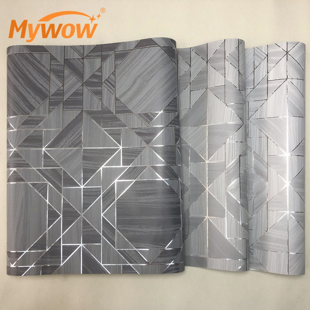 2023 New Design Luxury PVC 3D Gold Foil Metallic Wallpaper PVC