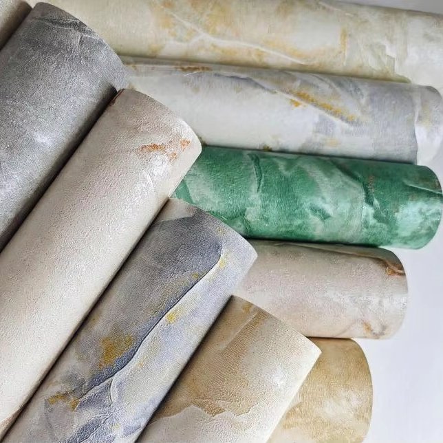 MyWow New Arrival 3D Luxury Marble Geometric linear Wallpaper Factory Home PVC Metallic Wallcovering Roll Wallpaper