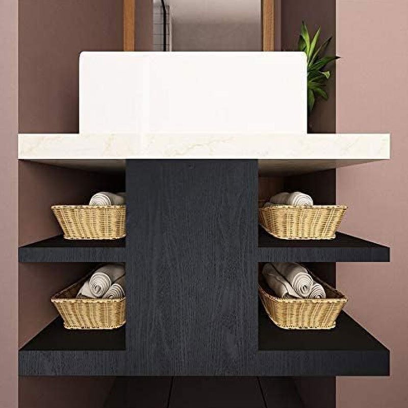 Removable 3d wood Textured contact paper peel and stick waterproof self adhesive black wallpaper roll for kitchen countertop