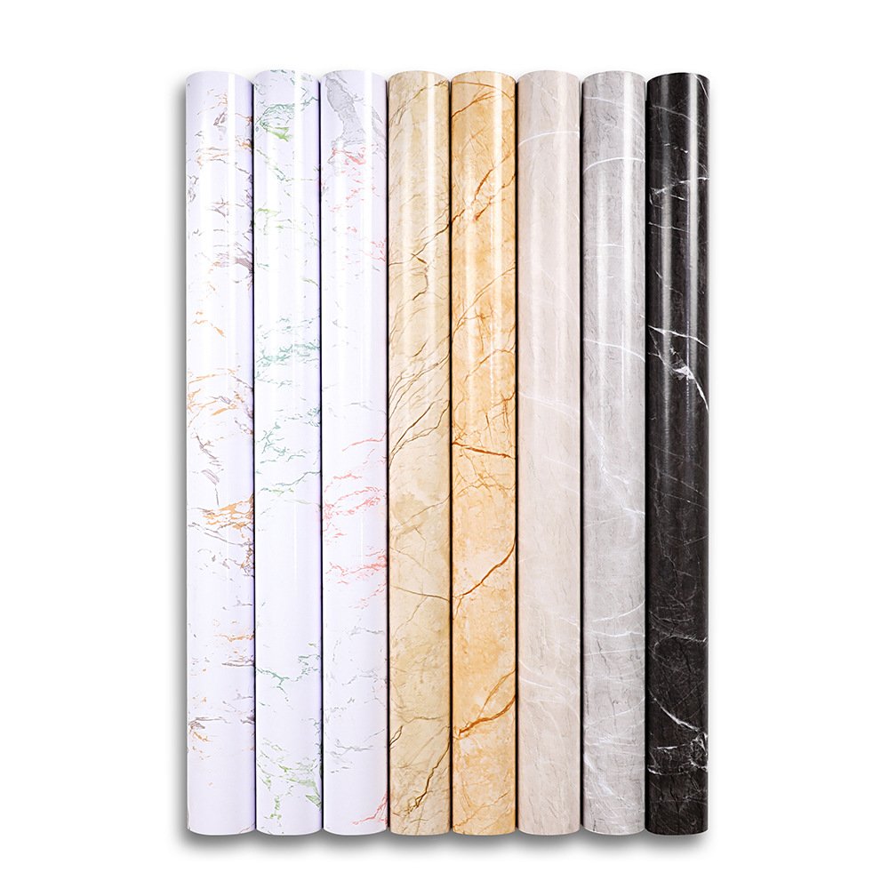 FM HOME white and pink Self Adhesive PVC wallpaper roll D9038 marble design 10m