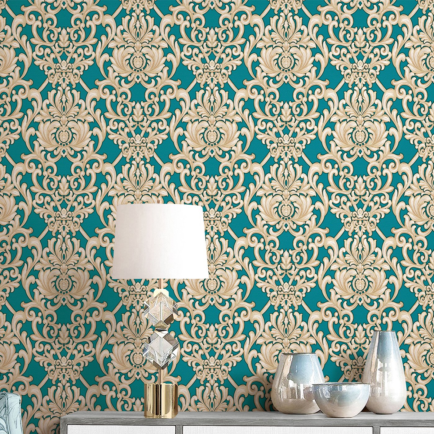 2021 hot sale green manufacture pvc deep embossed wall cover deco wallpaper rolls