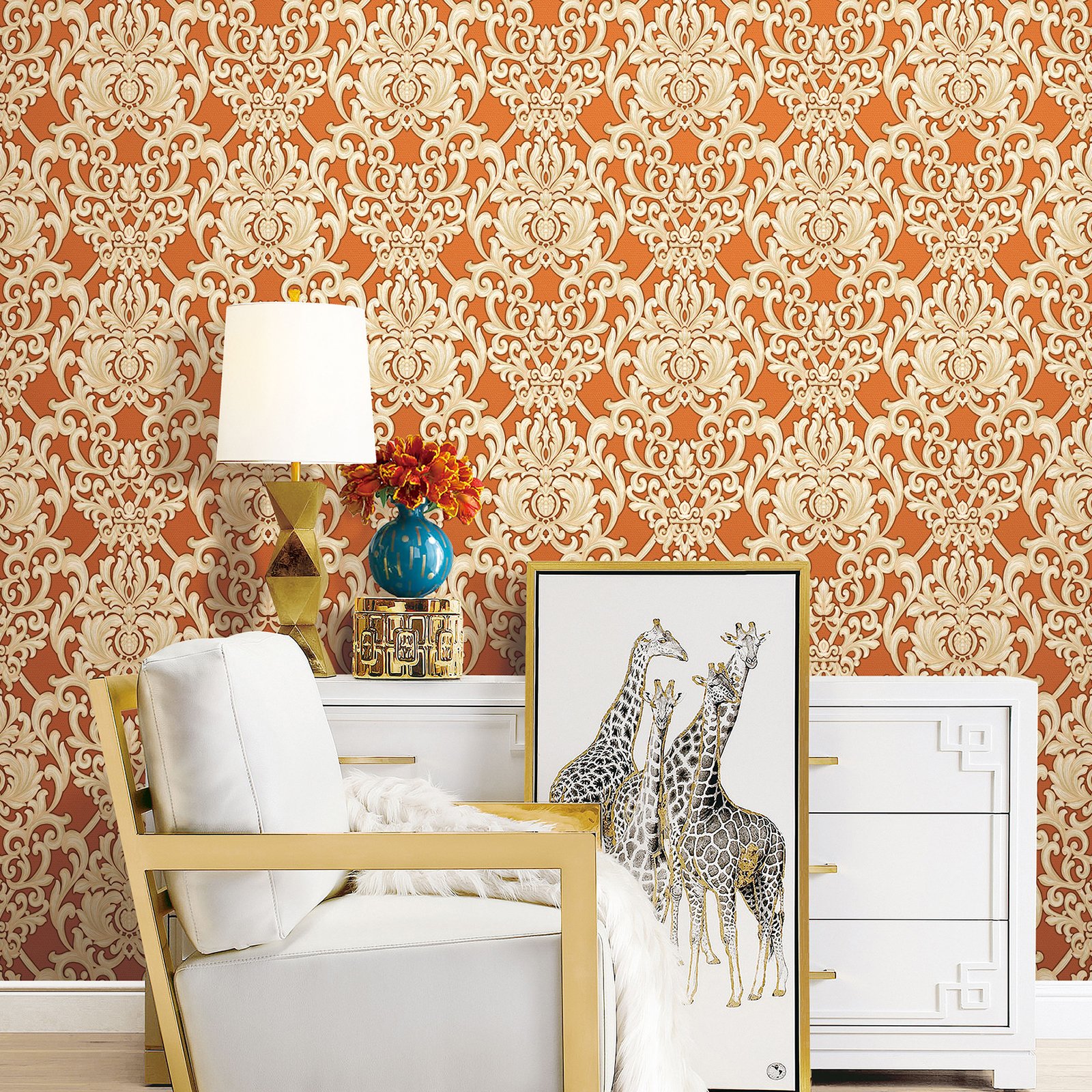 2021 hot sale green manufacture pvc deep embossed wall cover deco wallpaper rolls