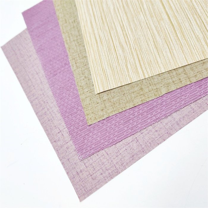 Custom Modern Plain Textured Gold Roll Bedroom Wall Paper PVC Vinyl Fire Resistant Linen Wallpaper Wall Covering