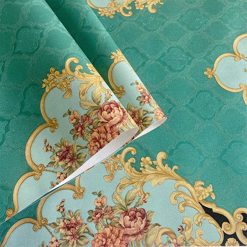 modern luxury 3d embroidered wall cloth wallpaper durable floral design for home bedroom decoration