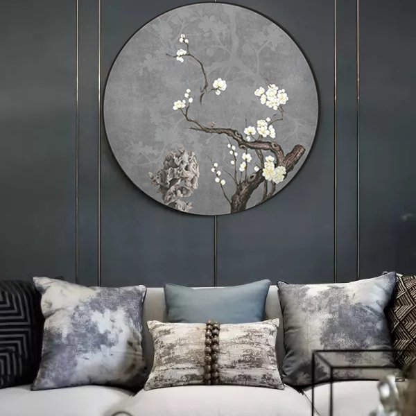 Home wall decoration wallpaper roll hand embroidered mural wallpaper