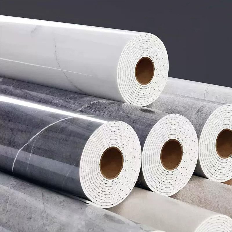 Concrete Beige Wallpaper Interior Decoration Wallpaper Living Room TV Background Foam Wallpaper