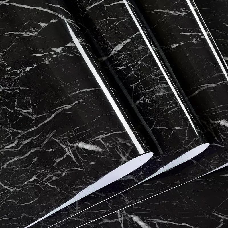 Self-adhesive PVC marble wallpaper peel and stick removable pvc vinyl roll waterproof wall stickers for Wall surface renovation