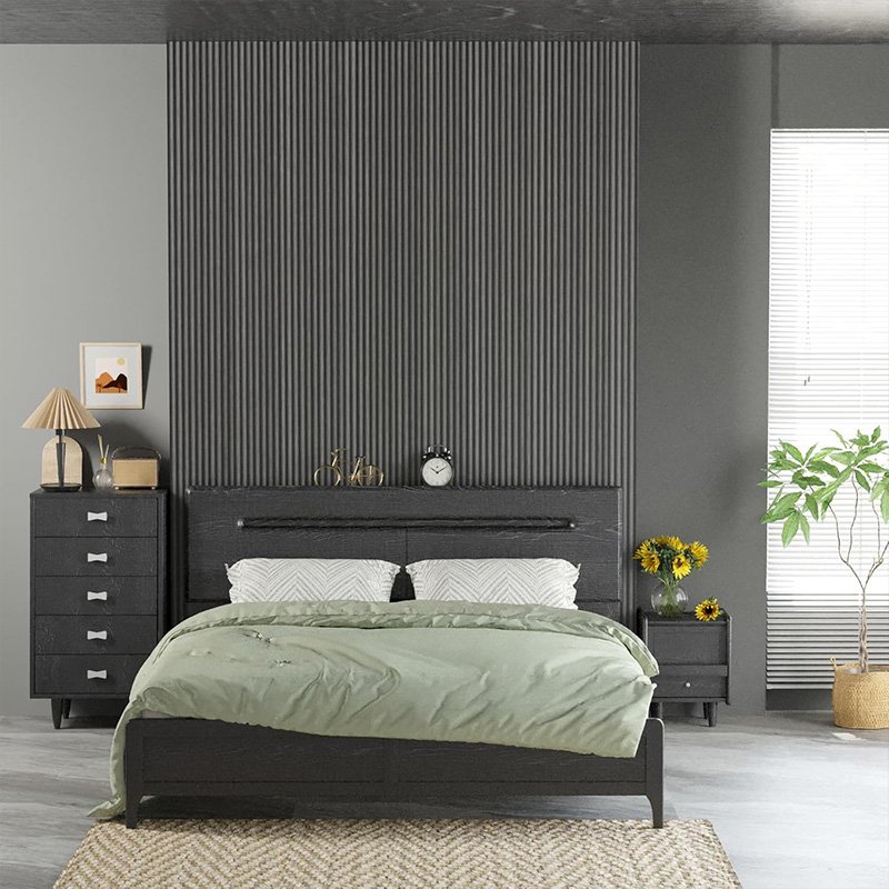 black gray natural wood peel and stick wallpaper self adhesive waterproof 3d wood slats wall paper vinyl removable for bedroom