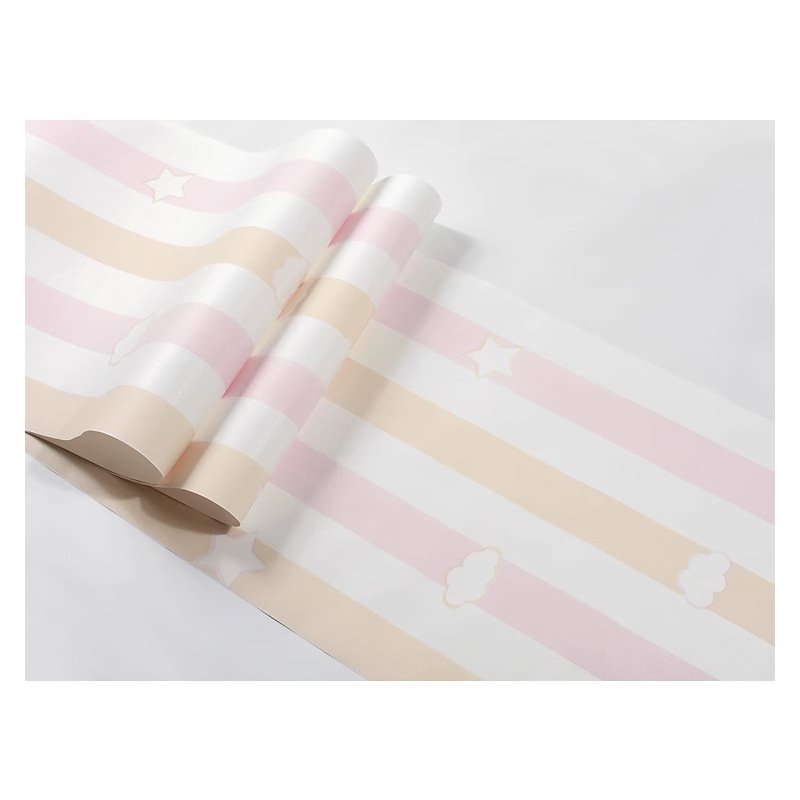 wallpapers for kids non-woven fabrics pink vertical stripes wall molding panels stickers home decor china factories buy 53cm*10m
