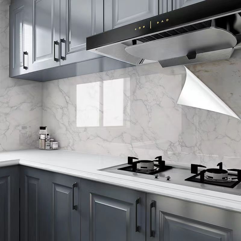 Granite Marble Look PVC Film For Furniture Facades Glossy Contact Paper Adhesive Peel And Stick Wallpapers