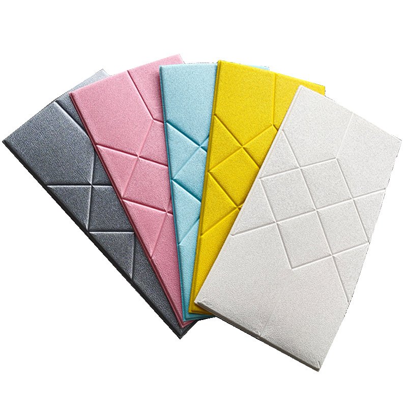 Self-adhesive 3D Wall Sticker XPE on The Bedside Anti-collision Soft Bag Wall Covering Waterproof Wall Panel Kids