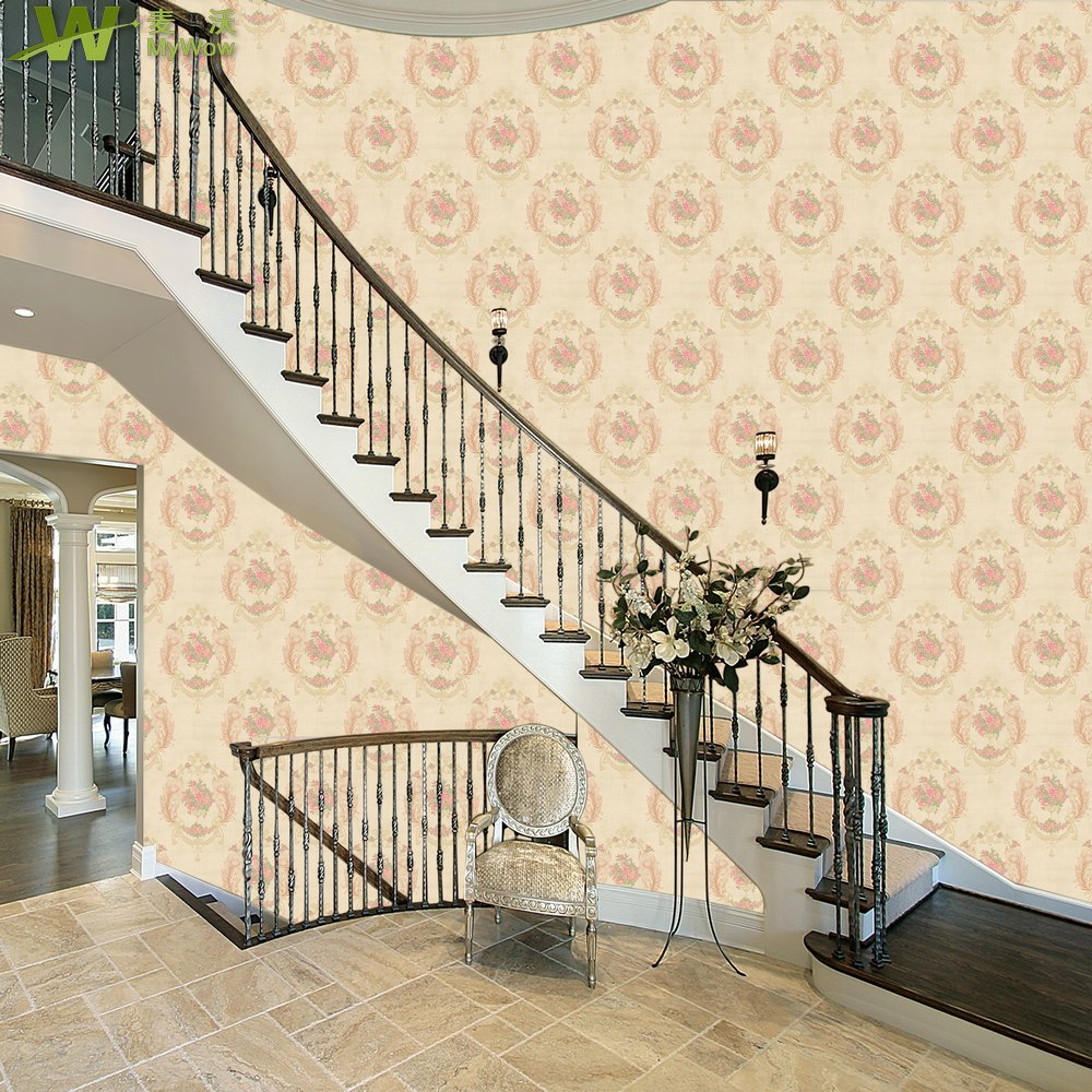 China Factory Wholesale Price Embossed Wallpaper Rolls Wall Paper in Guangzhou