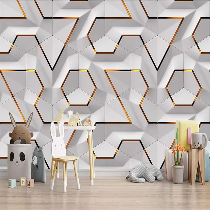 2024 New Arrival Geometric Wallpaper PVC waterproof Peel & Stick wallpapers For Sofa background wall decor