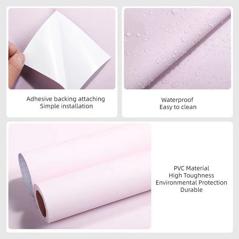 Pink Wallpaper Girl's room Decoration Patterns can be customized Pink Peel And Stick Wallpaper Rolls