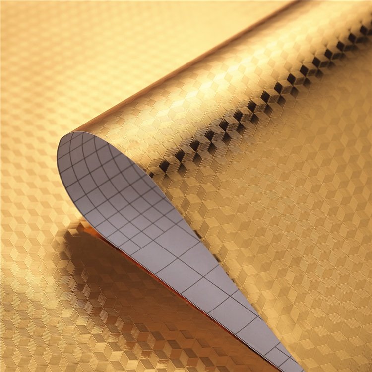 Best selling goldensilver self adhesive waterproof foam wallpaper for homeshold