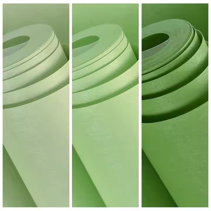 Green series simple plain color non-woven wallpaper silk green home decoration background wall wallpaper