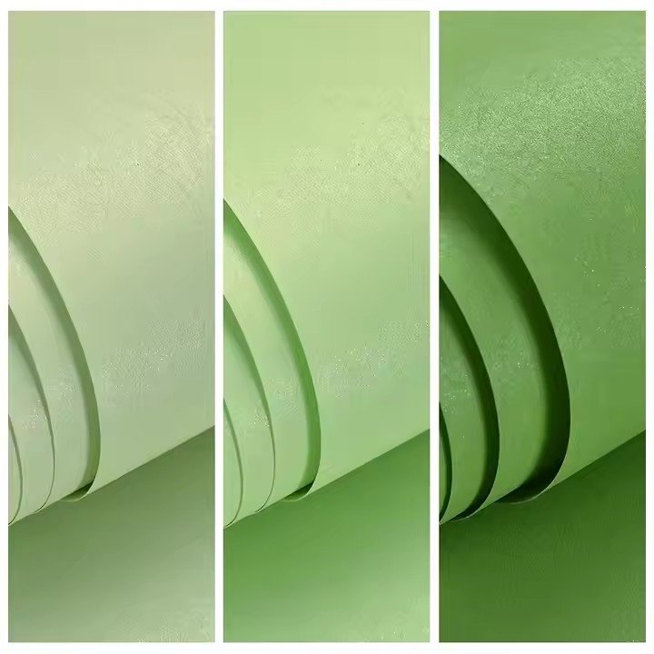 Green series simple plain color non-woven wallpaper silk green home decoration background wall wallpaper