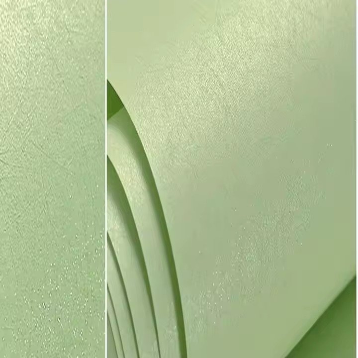 Green series simple plain color non-woven wallpaper silk green home decoration background wall wallpaper