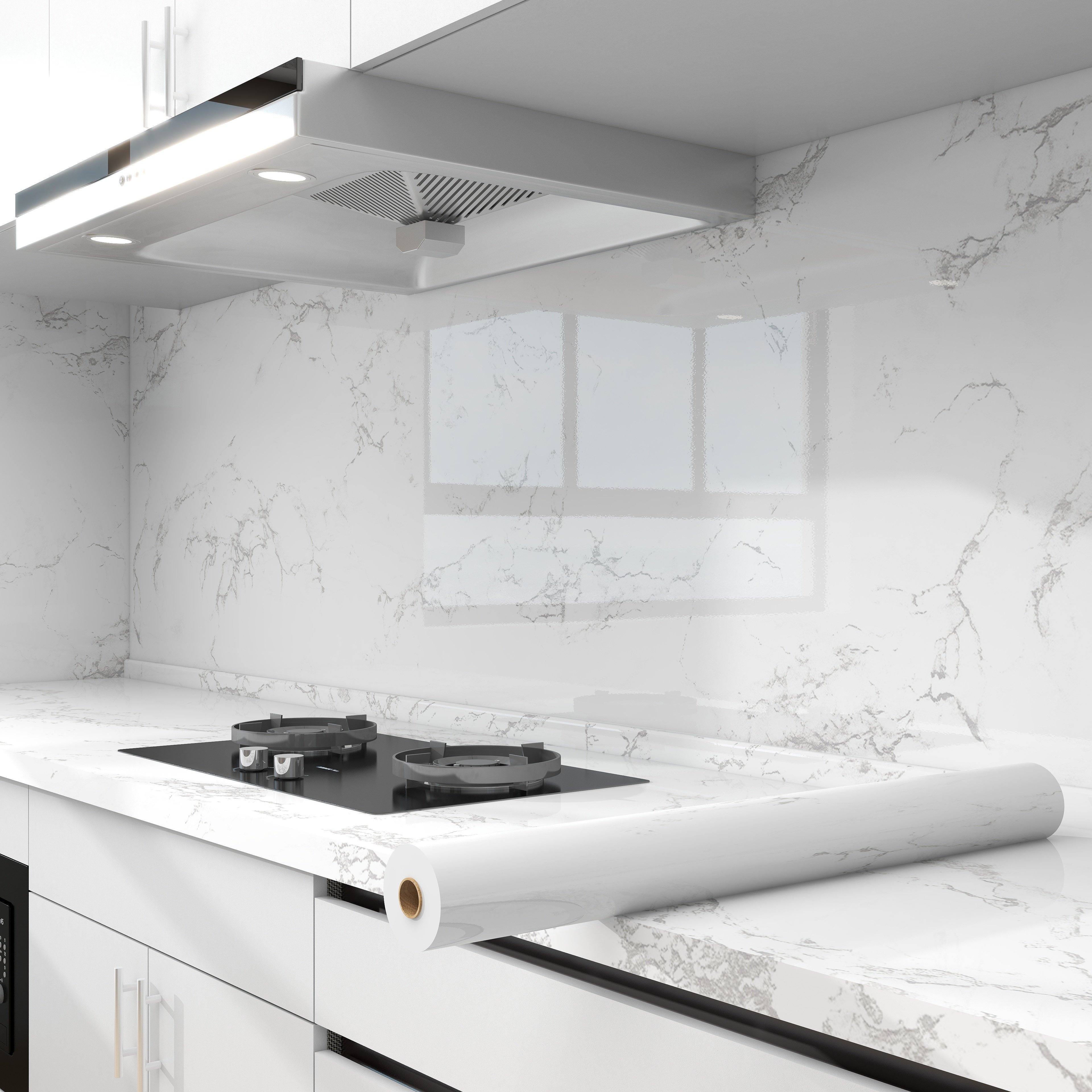 Marble Wallpaper Roll Self-Adhesive water-Proof Heat Insulation Wall Decor Home Interiors Decorative Interior Decor