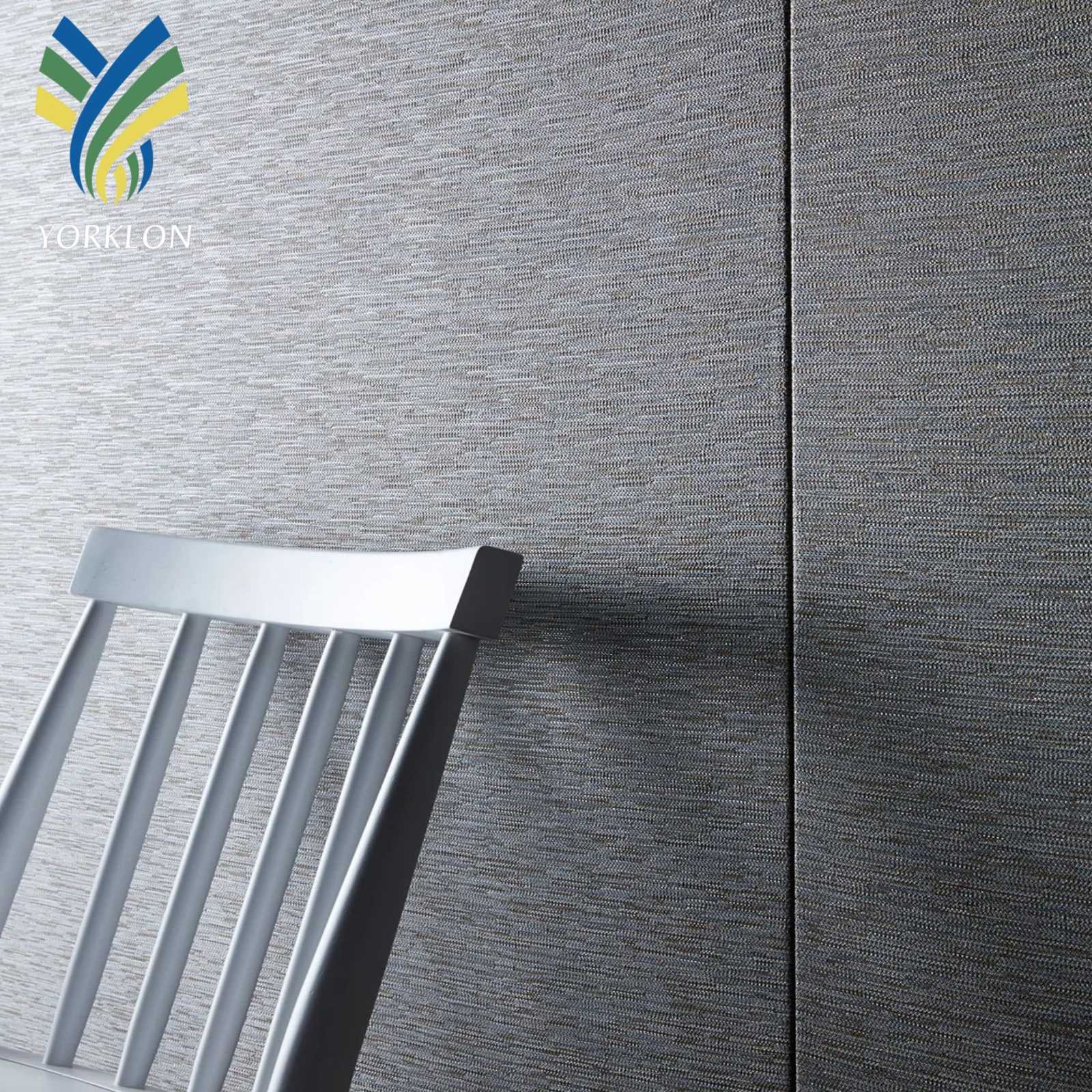 Latest CX 5386 Modern Design PE Woven Grey And White Silver Textured Wallpaper