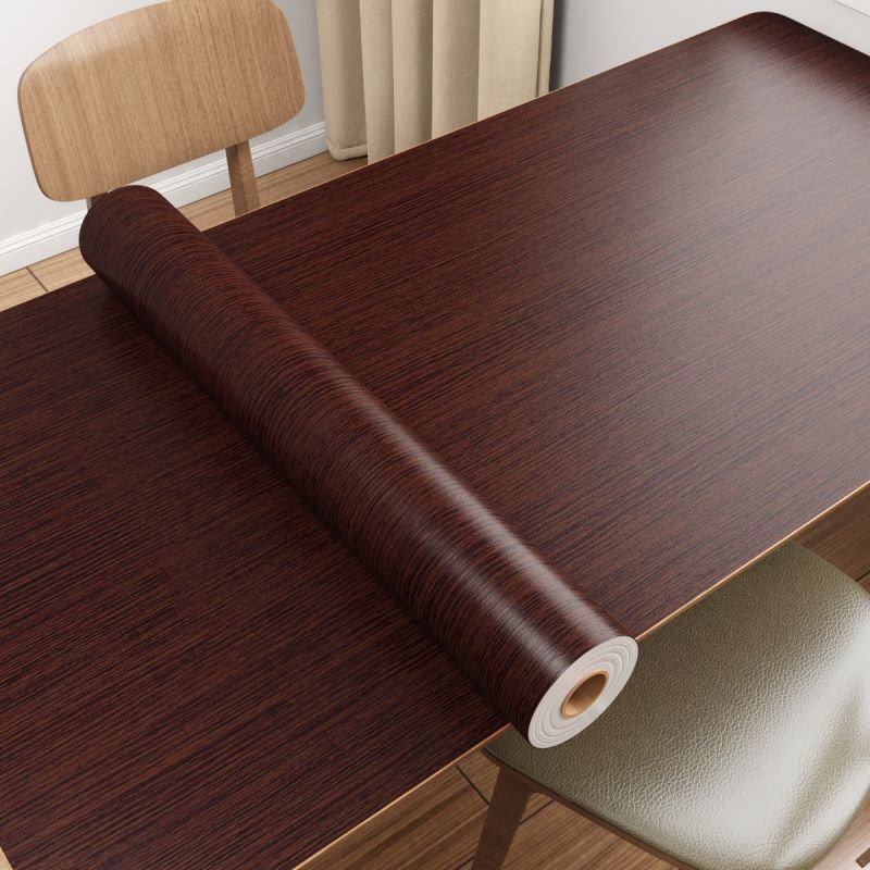 High Quality 6 Silk Wood Grain Wallpaper with Aluminum Foil Base Moistureproof Home Decoration Stickers for Bedroom Wall Panels