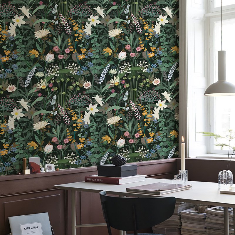 Customization Eco-friendly Roll Wallpaper for Cabinet Wardrobe Self Adhesive Wallpaper Bedroom Living Room Wall Covering