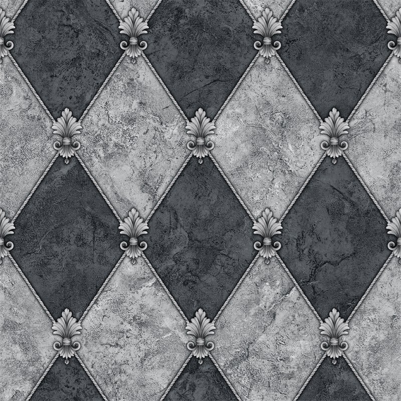 ECO Vinyl Wallpaper Modern Luxury Waterproof Velvet Wallpaper Black Wallpaper Geometric