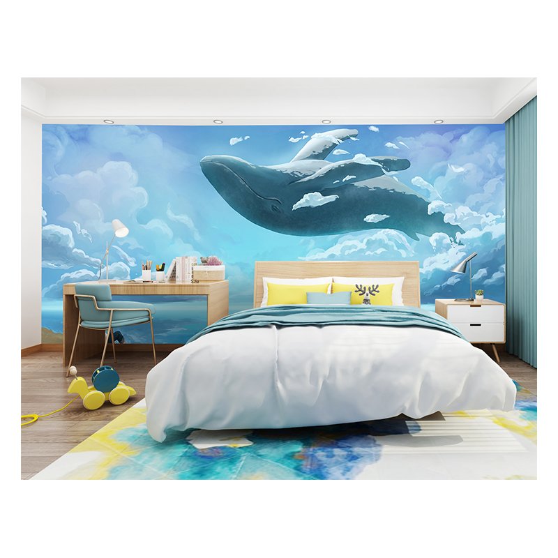 Custom Interior Wall Bedroom Home Decoration Botanical Leaves Green Pink Floral Wallpaper Rolls 3D Wall Mural