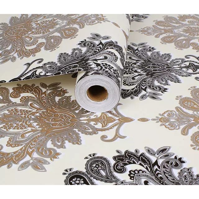 Wholesale Custom Waterproof Classic PVC Self Adhesive Wallpaper Roll Interior Decoration Wallpaper