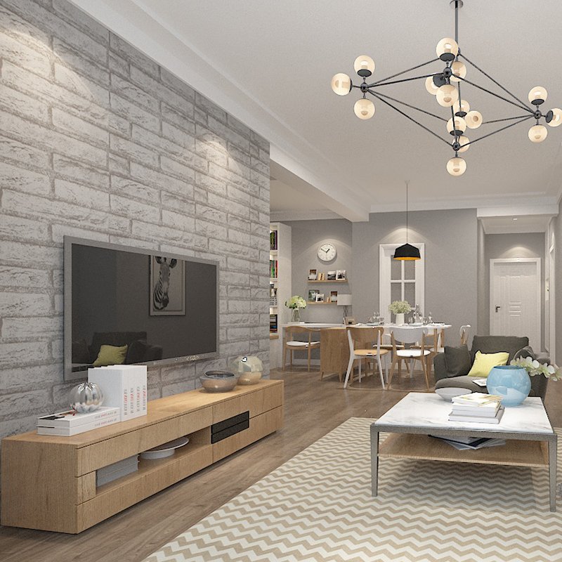 Classic Interior decoration grey 3d brick wallpaper pvc self-adhesive peel & stick wallpapers Rolls