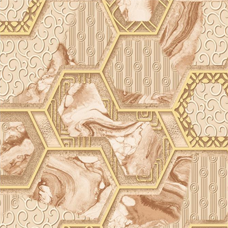 Traditional style geometric pattern high quality 3D mural pvc vinyl wallpaper rolls waterproof wall panel