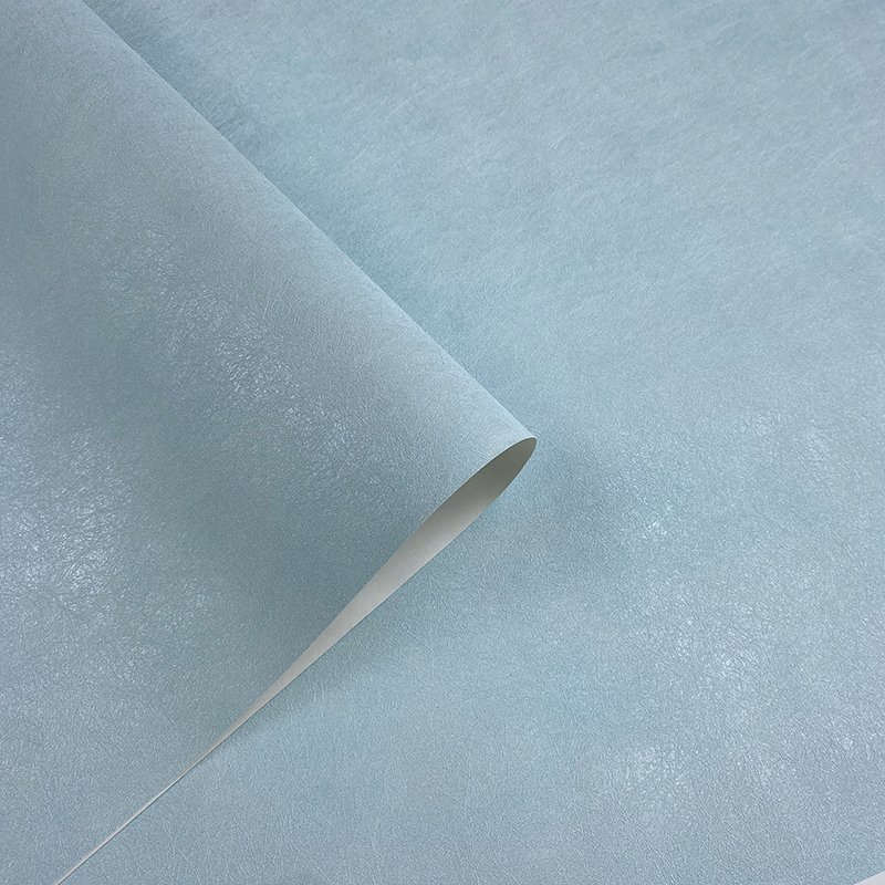 Solid color simple blue silk wallpaper warm bedroom living room PVC background wall personalized wallpaper