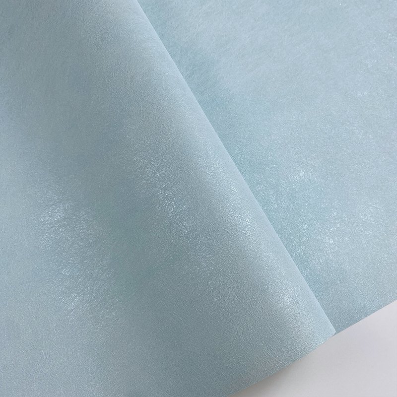 Solid color simple blue silk wallpaper warm bedroom living room PVC background wall personalized wallpaper