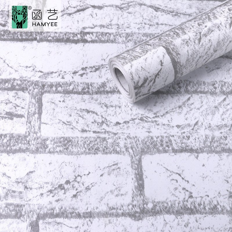 High quality 0.45*10m peel and stick wall paper interior brick wallpaper rolls for home decoration