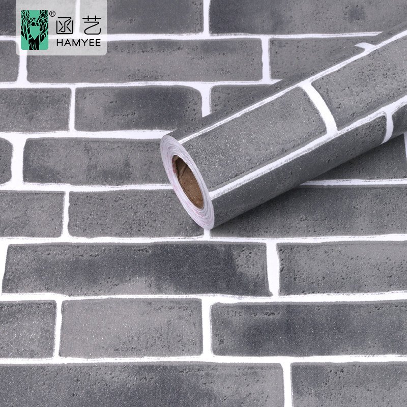 High quality 0.45*10m peel and stick wall paper interior brick wallpaper rolls for home decoration