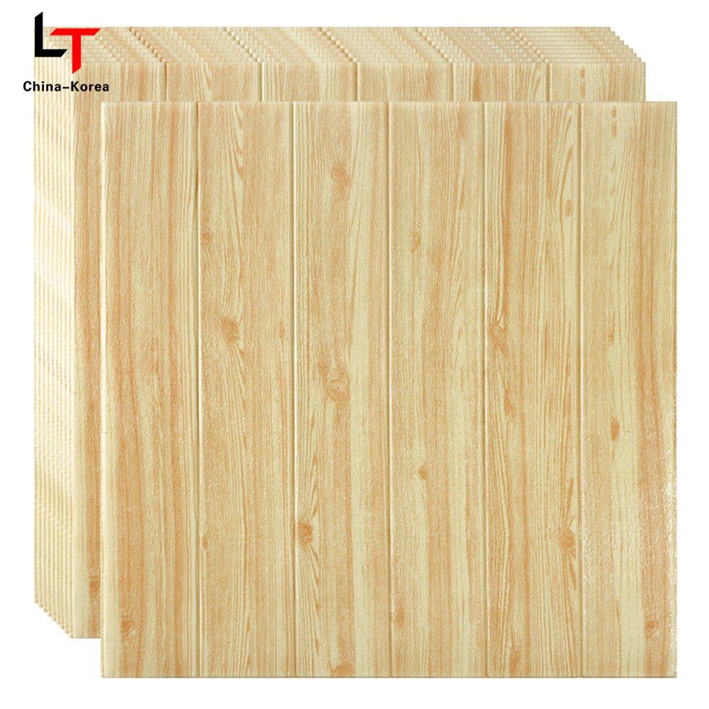 HL New Product 3D Self-adhesive Odorless wallpaper Wood Grain PVC Digital Printing Wall Paper Rolls For Kitchen