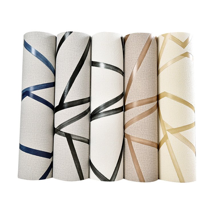 Cost effect non woven wallpaper modern wall paper roll for decoration suede 3d wallpaper