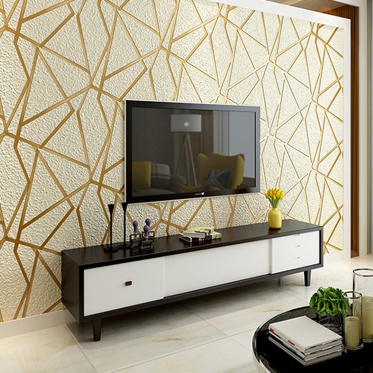 Cost effect non woven wallpaper modern wall paper roll for decoration suede 3d wallpaper