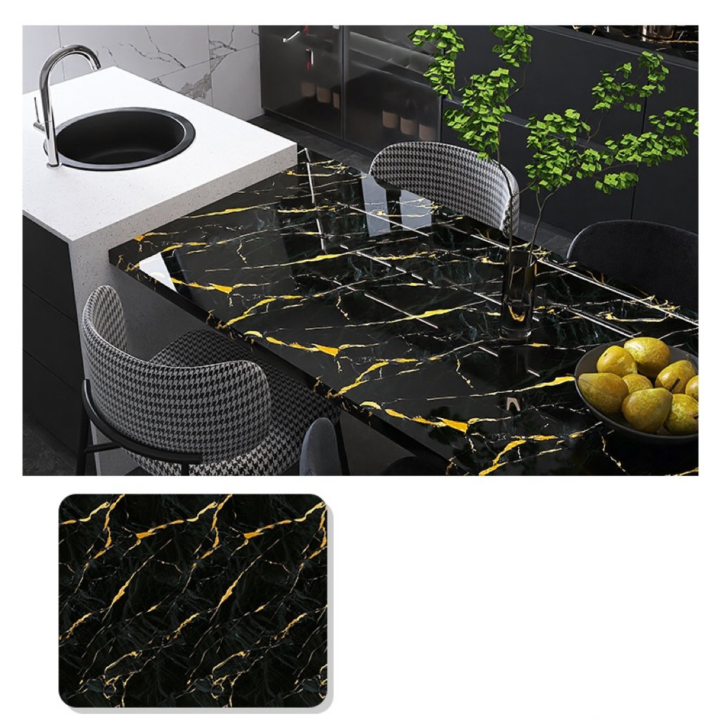 60*300 Waterproof Peel & Stick Self-Adhesive Marble Pvc Vinyl Removable Wallpaper Kitchen Counter Granite Decorative Wallpapers