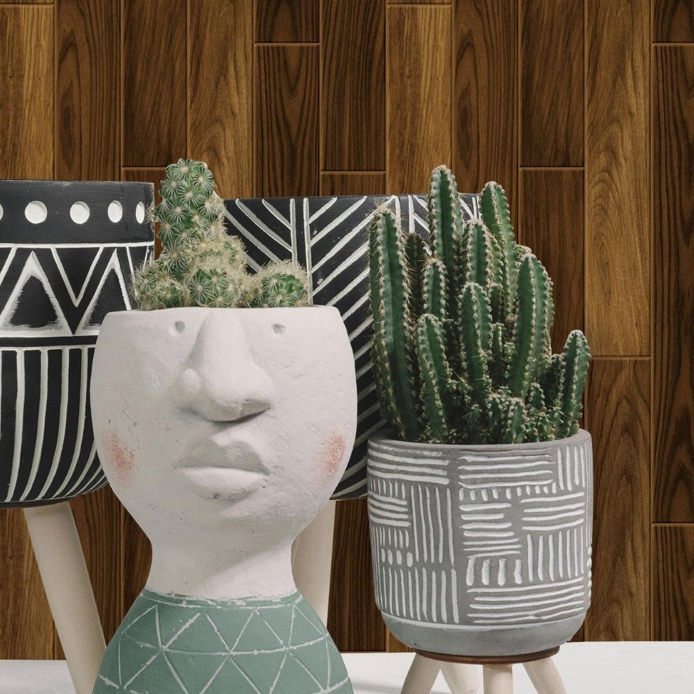 minimalism 3d waterproof simple and elegant Nordic antique brick wood cement grey wallpaper