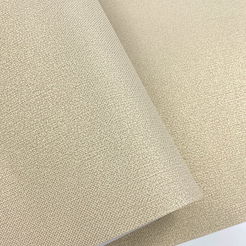 Simplified solid color simulated linen wallpaper living room elderly room background wall thickened wallpaper