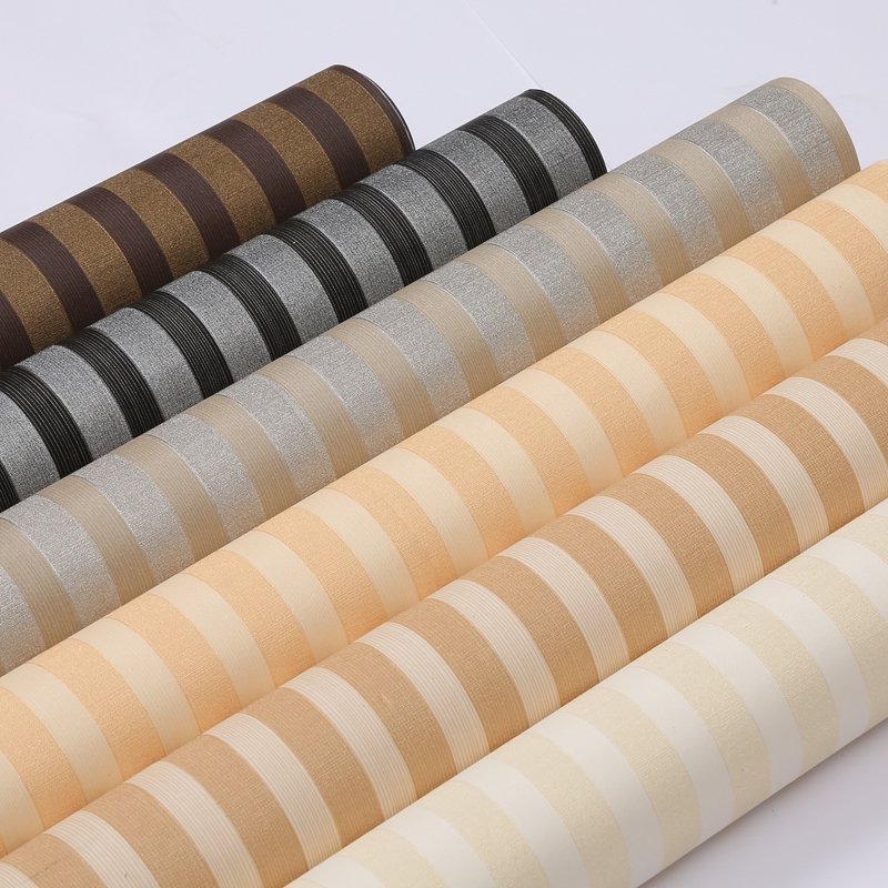 Striped wallpaper bedroom living room background wall hotel wall decoration PVC waterproof wallpaper roll