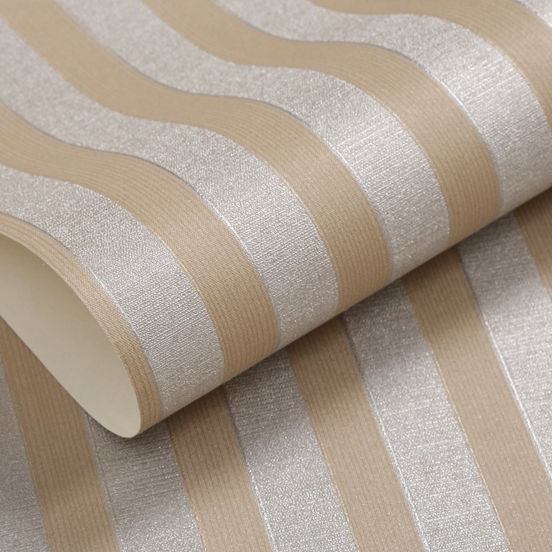 Striped wallpaper bedroom living room background wall hotel wall decoration PVC waterproof wallpaper roll