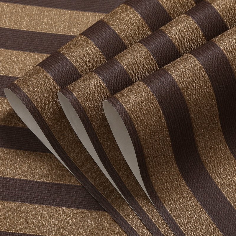 Striped wallpaper bedroom living room background wall hotel wall decoration PVC waterproof wallpaper roll