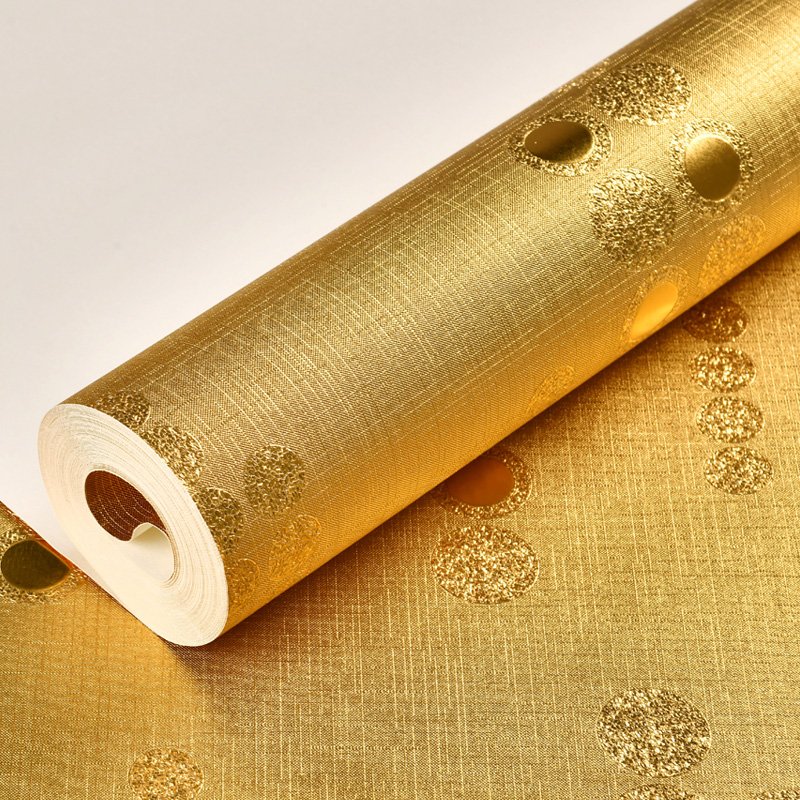 Modern Gold Foil Wall Papers Home Decor Waterproof Wallpaper Roll for Hotel Hotel Roof Room Walls Mural papel tapiz para pared