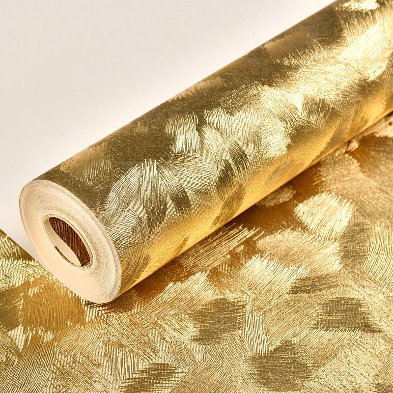 Modern Gold Foil Wall Papers Home Decor Waterproof Wallpaper Roll for Hotel Hotel Roof Room Walls Mural papel tapiz para pared