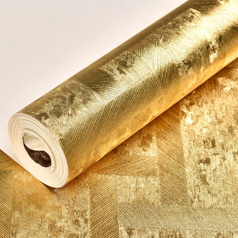 Modern Gold Foil Wall Papers Home Decor Waterproof Wallpaper Roll for Hotel Hotel Roof Room Walls Mural papel tapiz para pared