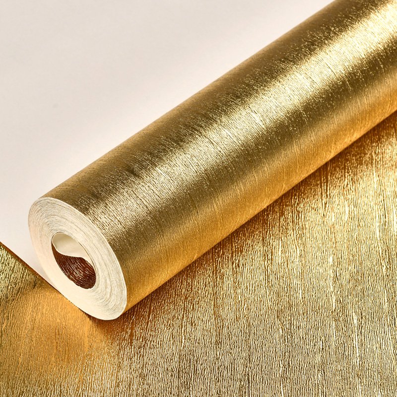 Modern Gold Foil Wall Papers Home Decor Waterproof Wallpaper Roll for Hotel Hotel Roof Room Walls Mural papel tapiz para pared