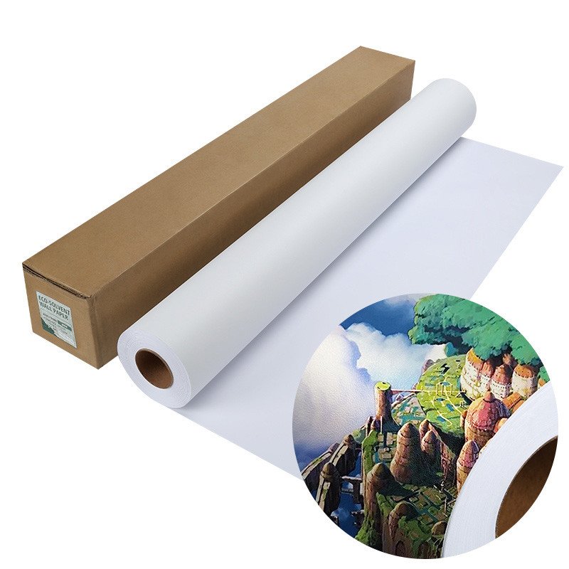 Eco Friendly Printable PVC Wall Paper Fabric Backed Vinyl Wallpaper Rolls For Home Hotel Wall Decoration