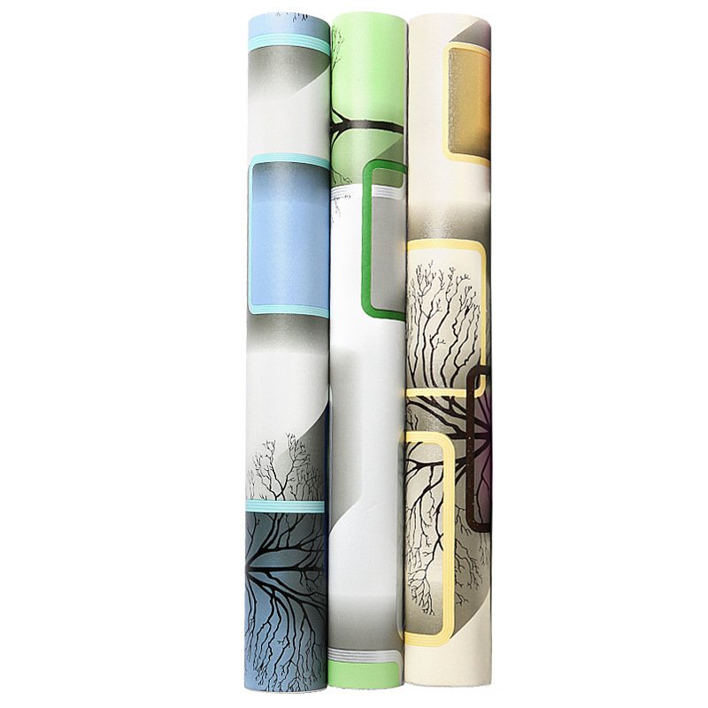 High Quality Wallpaper Rolls Home decoration Waterproof Vinyl Thick Self Adhesive 3D Geometry Wallpaper Sticker For Kitchen